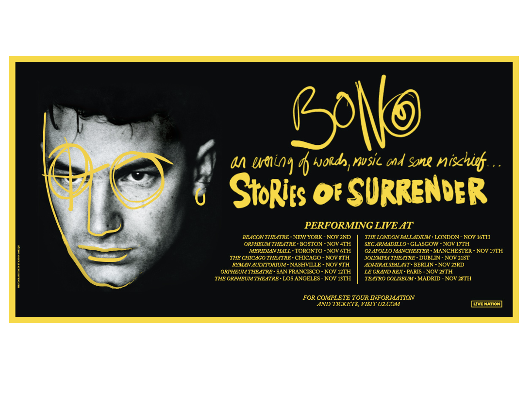 Bono ‘Stories Of Surrender’ Book Tour The Journal of Music News