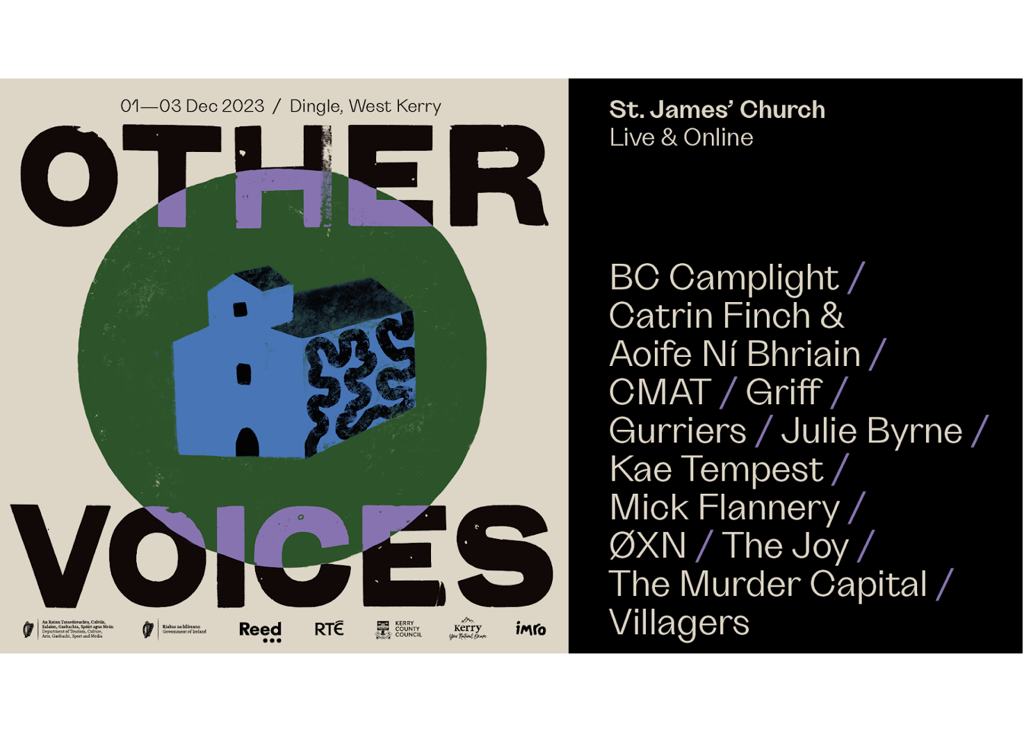 Other Voices 2023: New Headliners – Kae Tempest, Griff, Villagers, The Murder Capital, BC Camplight