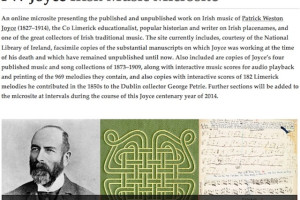 Irish Traditional Music Archive Launches P.W. Joyce Microsite