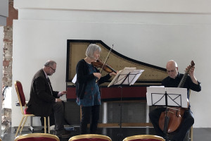 The Geminiani Ensemble - Alison Bury violin, John Dornenburg viola da gamba, Malcolm Proud harpsichord