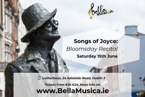 Bloomsday Recital in Dublin 2 with BellaMusica.ie
