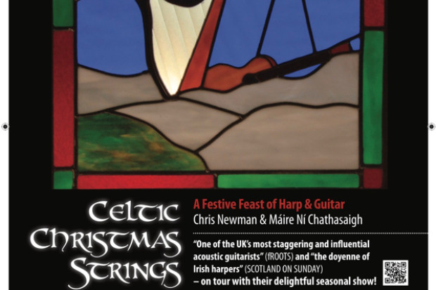 Máire Ní Chathasaigh &amp; Chris Newman (Irish Harp &amp; Guitar) Celtic Christmas Strings concert