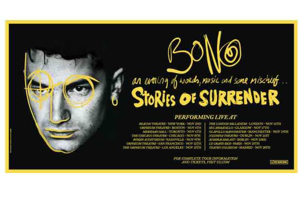 Bono – ‘Stories Of Surrender’ Book Tour Bono – ‘Stories Of Surrender’ Book Tour