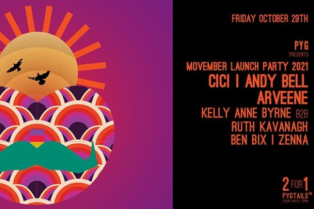 Movember launch party with Cici, Arveene, Andy Bell, Kelly Anne Byrne