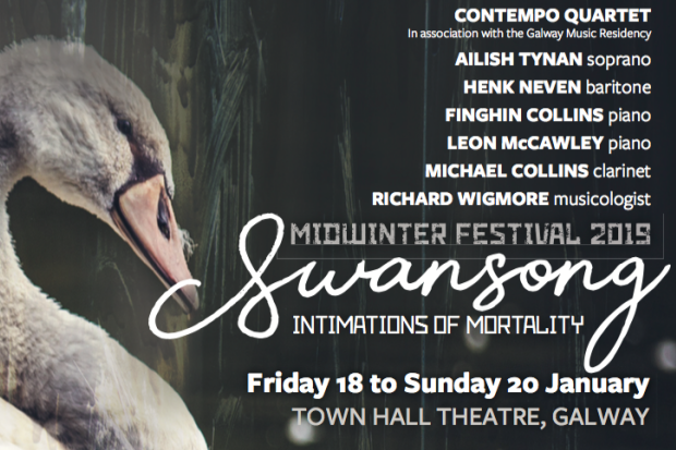 Ailish Tynan (soprano) / Finghin Collins (piano) / ConTempo Quartet / Leon McCawley (piano) / @ Music for Galway MidWinter Festival 2019 – Swansong