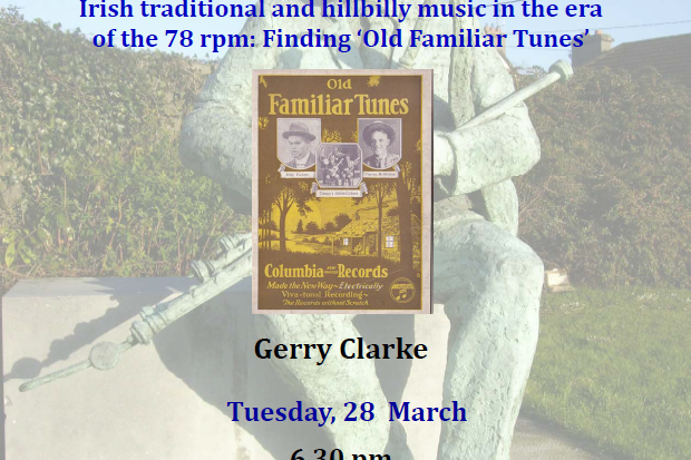 Irish traditional and hillbilly music in the era of the 78 rpm: Finding ‘Old Familiar Tunes’ 