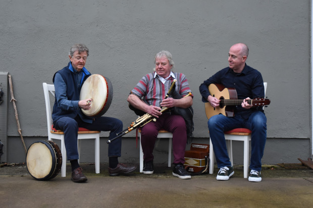 The Dublin Trio featuring Kevin Conneff (bodhrán & vocals), Joe McKenna (Uilleann pipes & whistles) & Tony Byrne (guitars) - SOLD OUT The Dublin Trio featuring Kevin Conneff (bodhrán & vocals), Joe McKenna (Uilleann pipes & whistles) & Tony Byrne (guitars) - SOLD OUT