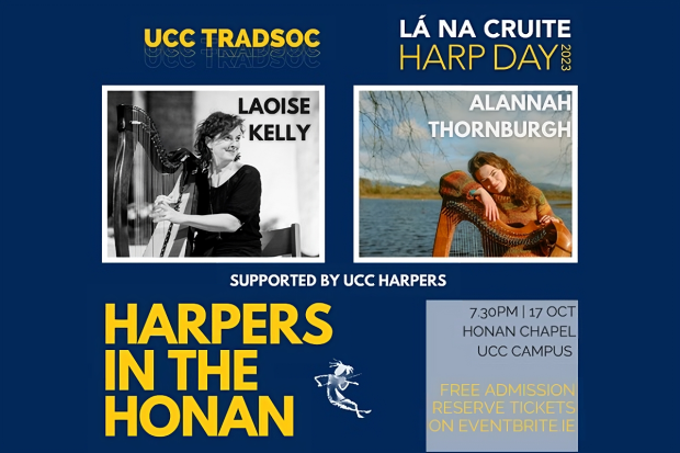 Harpers in the Honan - Laoise Kelly &amp; Alannah Thornburgh (UCC TradSoc &amp; Harp Ireland)
