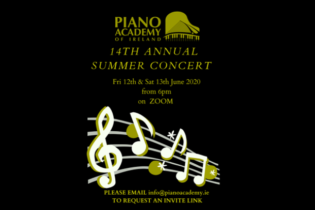 The Piano Academy of Ireland&#039;s 14th Annual Summer Concert via Zoom